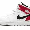 Air Jordan 1 Mid White Black Gym Red (GS)