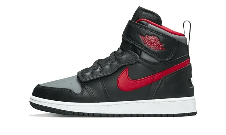 Air Jordan 1 High FlyEase Black Gym Red Smoke Grey (GS) 1 Air Jordan 1 High FlyEase Black Gym Red Smoke Grey (GS)